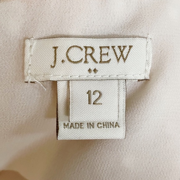 Lace Feminine Romantic J CREW Blouse SZ 12 Cream Swiss Dot Long Sleeve Classic - Picture 7 of 9